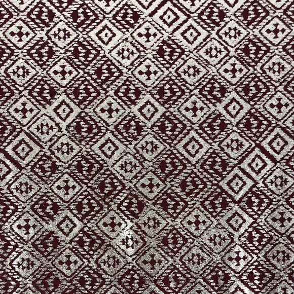 Lularoe Elegant Gigi Size Large Shirt Red Silver Aztec Pattern Rare Holiday - Picture 13 of 15